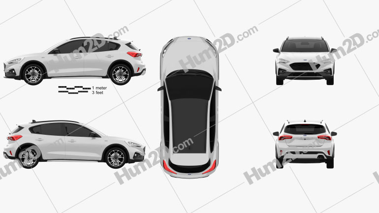 Ford Focus Active hatchback 2018 Blueprint