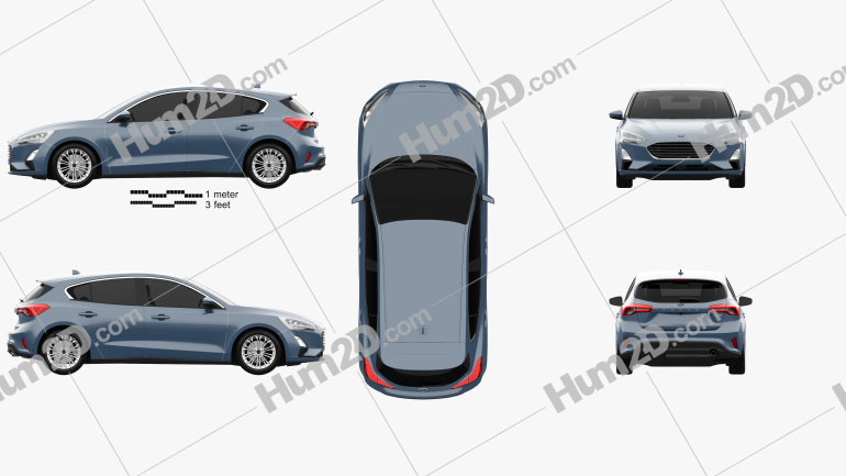 Ford Focus Titanium Schrägheck 2018 Blueprint