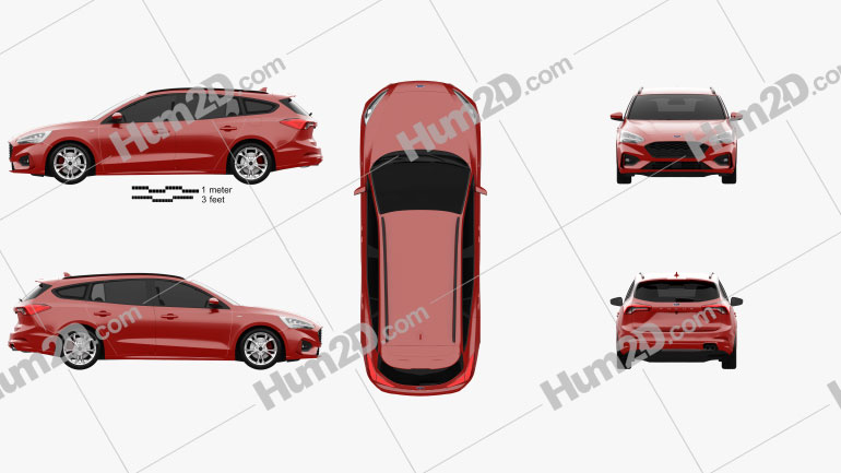 Ford Focus St Line Turnier 18 Clipart Download Vehicles Clipart Images And Blueprints In Png Psd