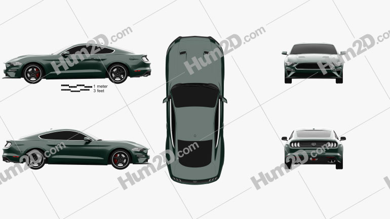 Ford Mustang Bullitt coupe 2019 PNG Clipart