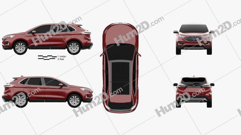 Ford Edge Titanium 2019 car clipart