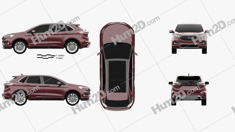Ford Edge Vignale 2019 car clipart