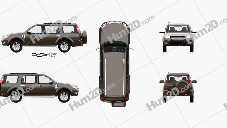 Ford Everest with HQ interior 2012 car clipart