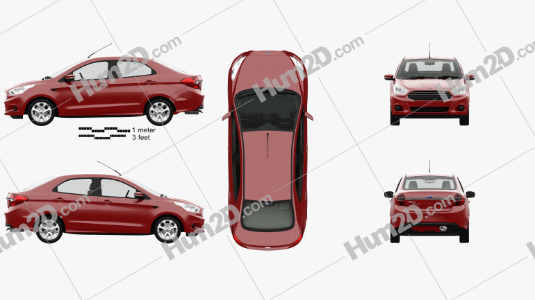 Ford Figo Aspire with HQ interior 2015 car clipart