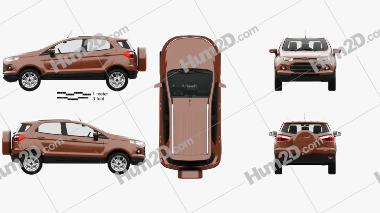 Ford Ecosport Titanium with HQ interior 2013 car clipart