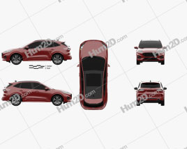 Ford Kuga Hybrid ST-Line 2020 car clipart