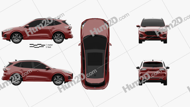 Ford Kuga Hybrid ST-Line 2020 car clipart