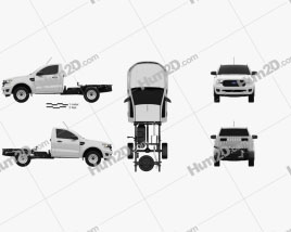 Ford Ranger Cabina única Chassis XL 2018 car clipart