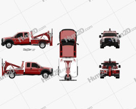 Ford F-450 Super Cab Jerr-Dan MPL-40 Wrecker 2013 clipart
