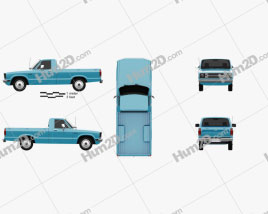 Ford Courier 1977 car clipart