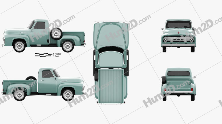 Ford F-100 Pickup 1954 PNG Clipart