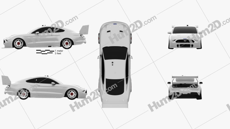 Ford Mustang V8 Supercars 2019 Clipart Image