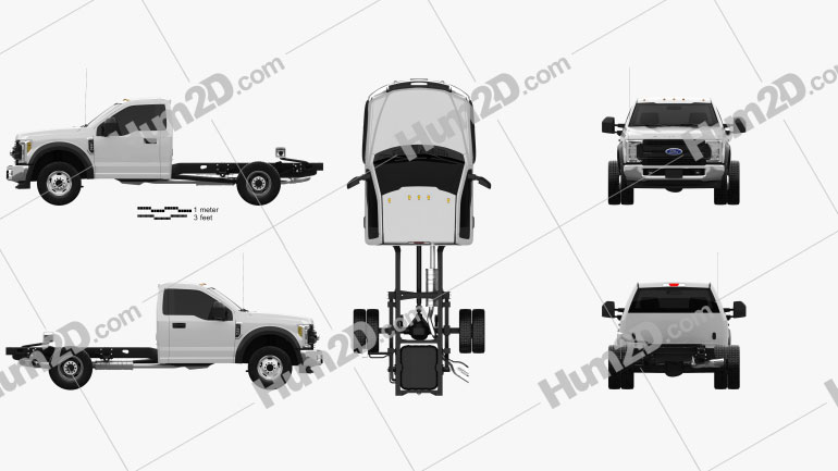 Ford F-550 Super Duty Regular Cab Chassis 2019 clipart