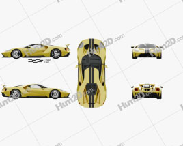 Ford GT with HQ interior 2017 car clipart