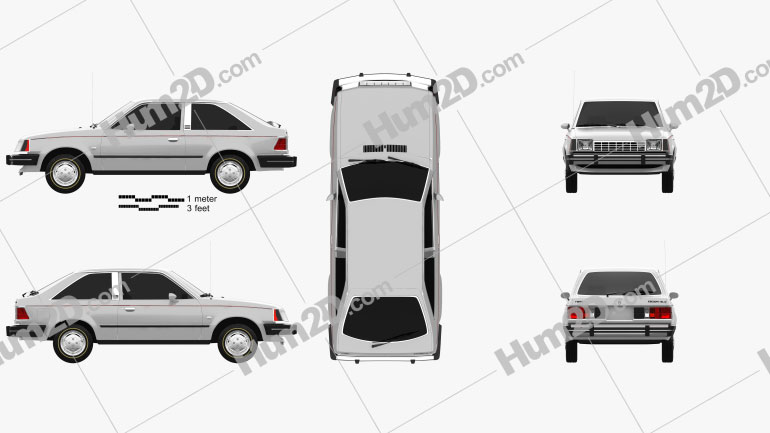 Ford Escort GLX 3-türig Schrägheck 1981 car clipart