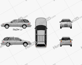 Ford Escort wagon 1997 car clipart