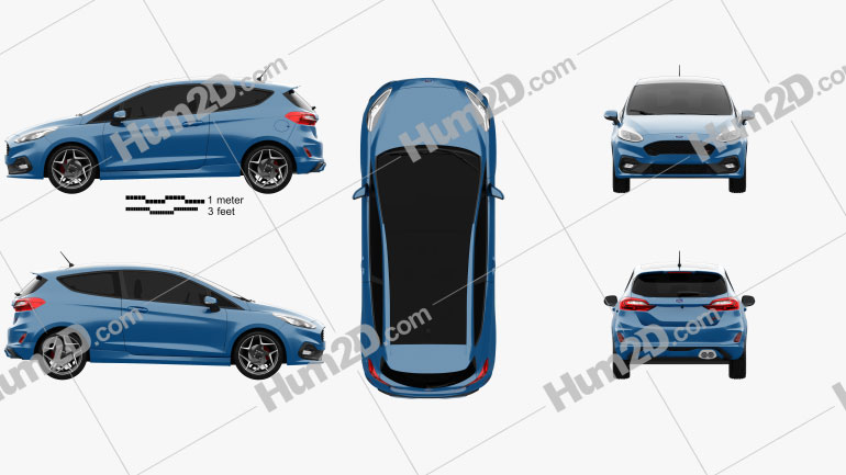 Ford Fiesta 3-door ST 2019 Blueprint