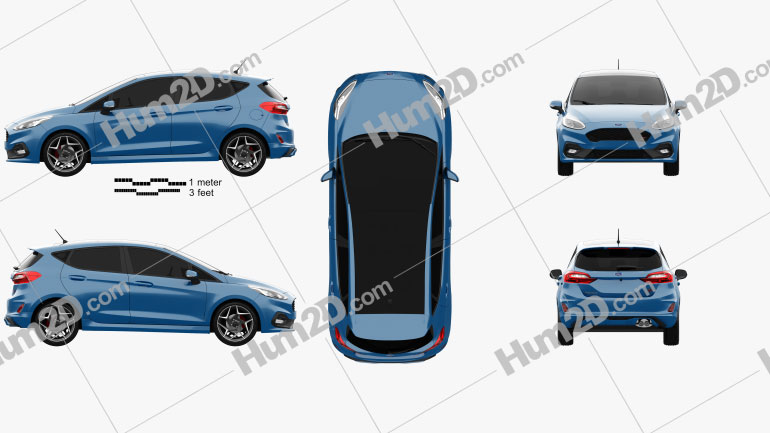 Ford Fiesta 5-door ST 2019 Blueprint
