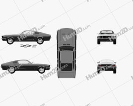 Ford Mustang GT mit HD Innenraum 1967 car clipart