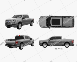 Ford F-150 Super Crew Cab 55ft Bed Limited 2021 car clipart