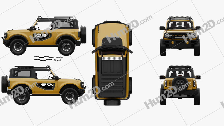 Ford Bronco Preproduction 2-door with HQ interior 2020 PNG Clipart