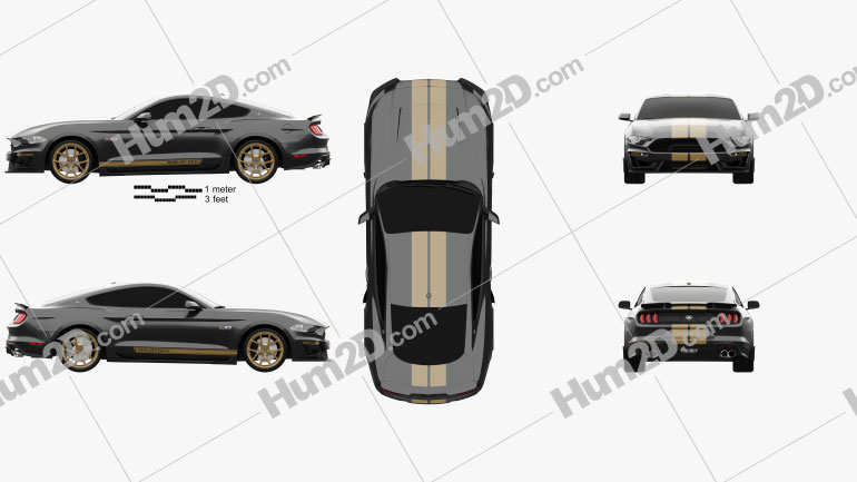 Ford Mustang Shelby GT-H coupe 2019 car clipart