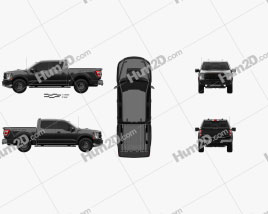 Ford F-150 Super Crew Cab 55ft Bed Raptor Performance Package 2021 car clipart