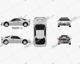 Ford RS200 1984 car clipart