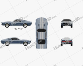 Ford Mustang Shelby GT 500 1967 car clipart