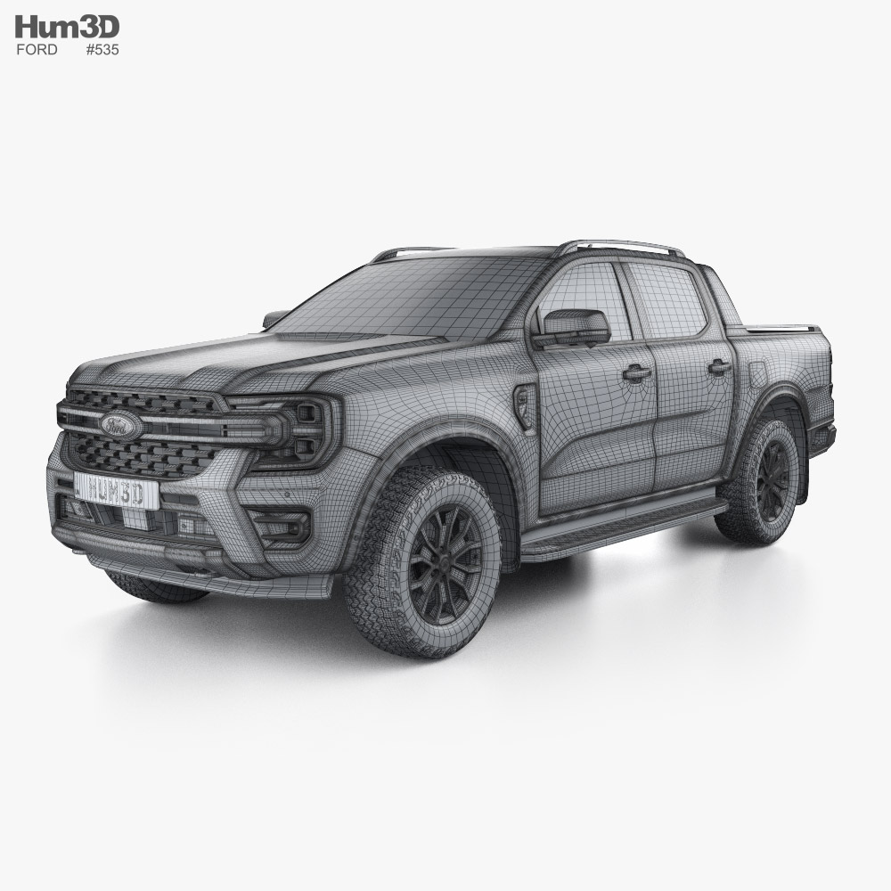 Ford Ranger Double Cab Wildtrak 2024 3D model