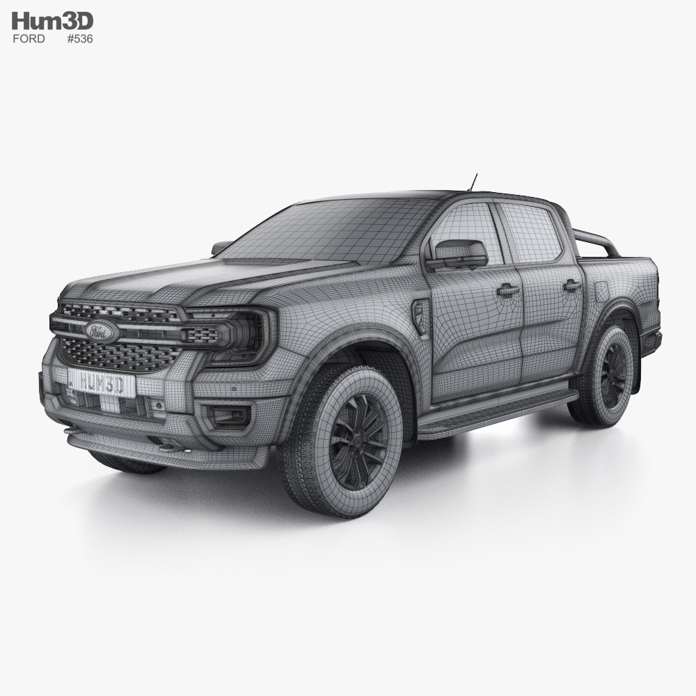 Ford Ranger Double Cab Sport 2024 3D model