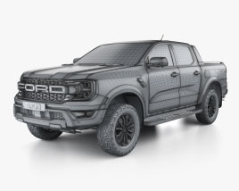 Ford Ranger Double Cab Raptor 2024 car clipart