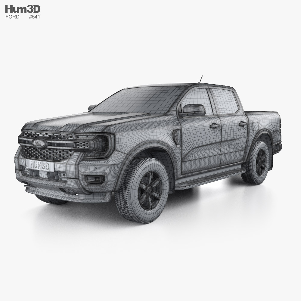 Ford Ranger Double Cab XLT 2024 car clipart