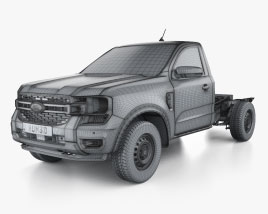 Ford Ranger Single Cab Chassis XL 2024 car clipart