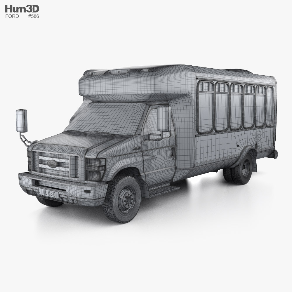 Ford E-450 Shuttle Bus 2021 3D model