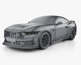 Ford Mustang Dark Horse US-spec coupe 2024 car clipart