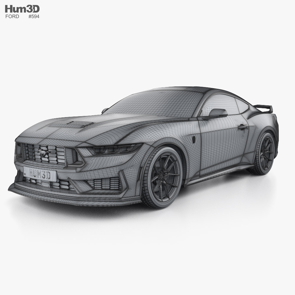 Ford Mustang Dark Horse US-spec coupe 2024 car clipart