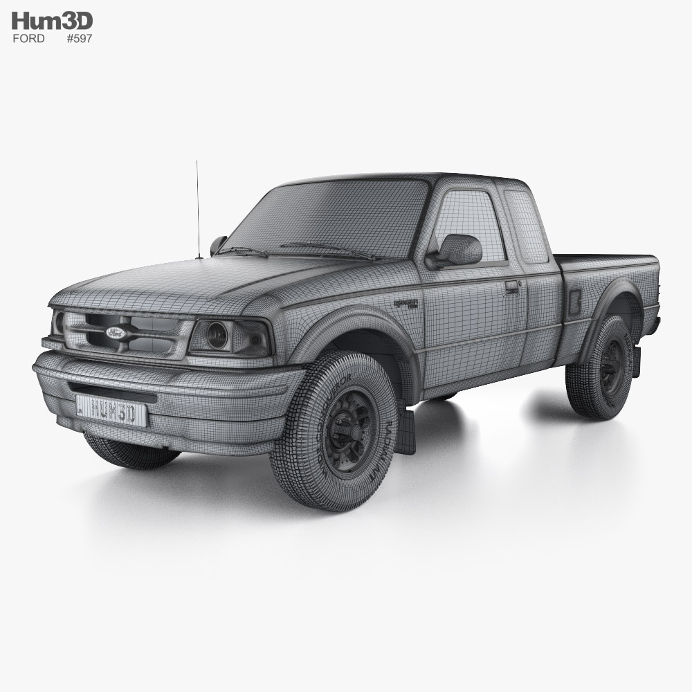 Ford Ranger Extended Cab 1997 3D model