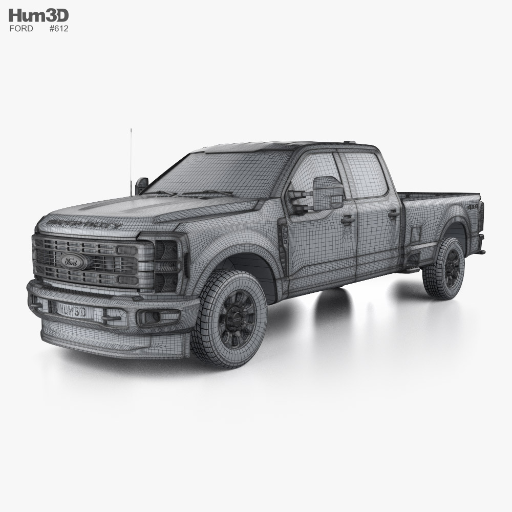 Ford F-250 Super Duty Crew Cab Long Bed XLT 2024 3D model