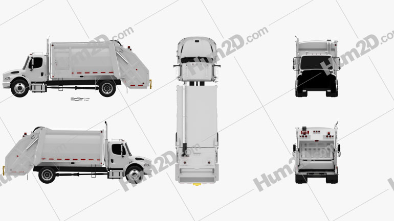 Freightliner M2 Heil PT 1000 Garbage Truck 2012 clipart