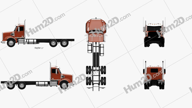Freightliner Coronado SD Fahrgestell LKW 2009 clipart