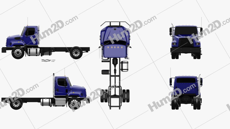 Freightliner 108SD Chassis Truck 2011 Blueprint