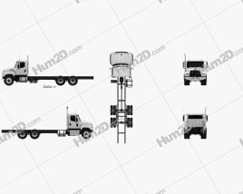 Freightliner 114SD Camiões Chassi 2011 clipart