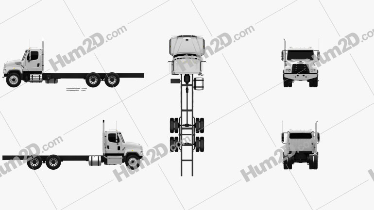 Freightliner 114SD Chassis Truck 2011 Blueprint
