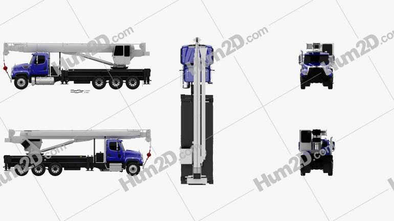 Freightliner 114SD Crane Truck 2011 PNG Clipart
