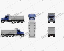 Freightliner 114SD Dump Truck 2011 clipart