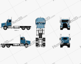 Freightliner 122SD Fahrgestell LKW 2013 clipart
