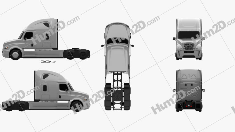 Freightliner Inspiration Tractor Truck 2015 clipart