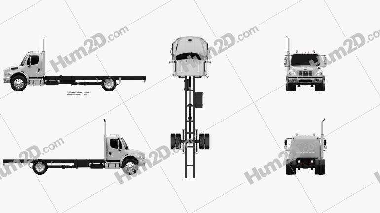 Freightliner M2 106 Tag Kabine Fahrgestell LKW 2014 clipart