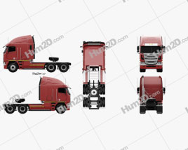 Freightliner Argosy Tractor Truck 2011 clipart